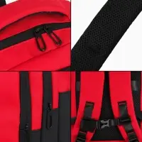 Рюкзак, водонепроницаемое дно, 2 отделения, 3 кармана, 31&times;14.5&times;45 см, красный