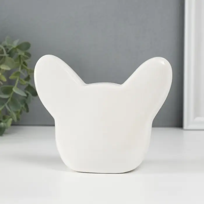 Копилка для денег &laquo;Белый бульдог&raquo;, керамика, 8&times;14.5&times;12.1 см