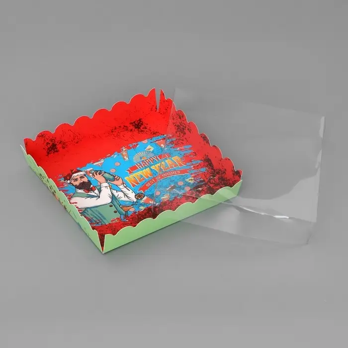 Коробка для печенья, «Врывайся в Новый Год!», 15×15×3 см