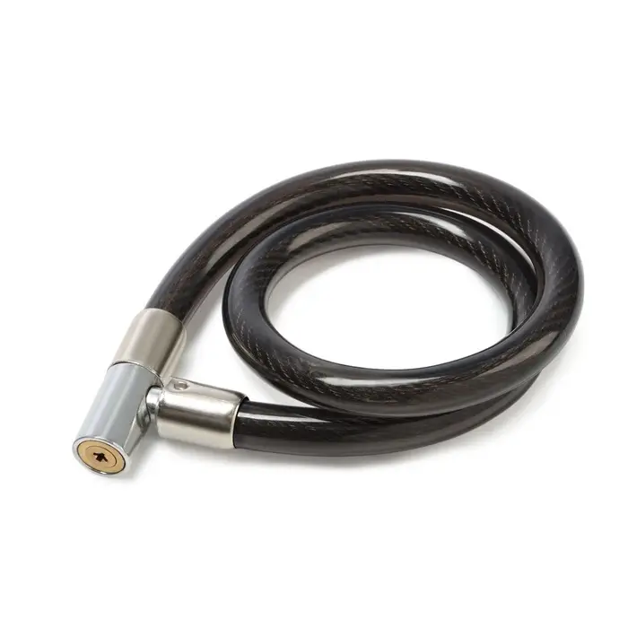 Замок навесной велосипедный ТУНДРА, 14&times;650 мм, 2 ключа, черный