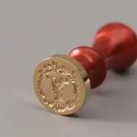 Печать для сургуча с пластиковой ручкой &laquo;Венок с буквой Y&raquo;, 2.5&times;2.5&times;6.3 см