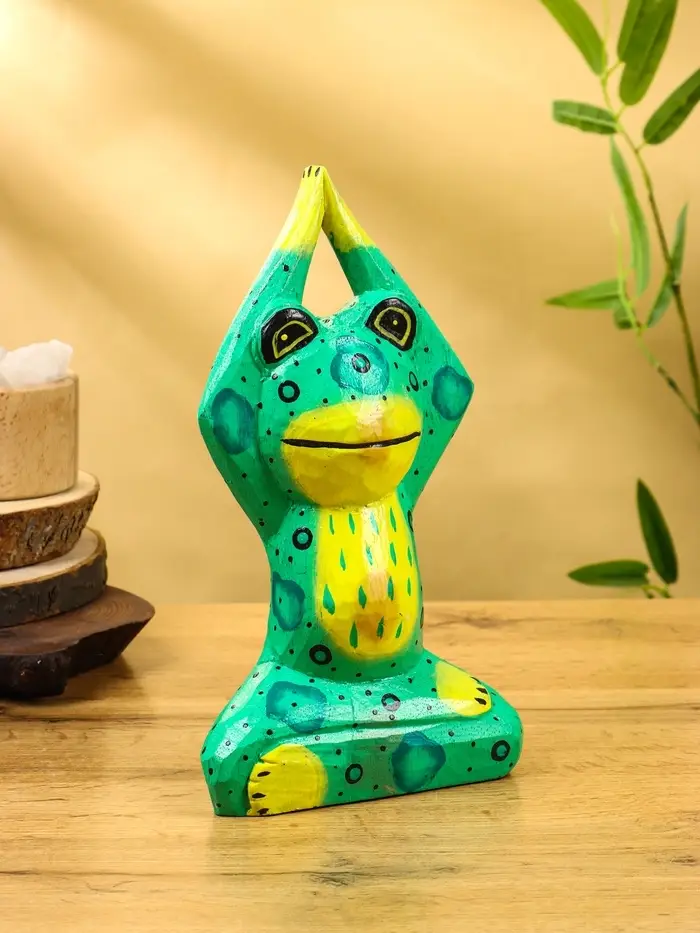 Сувенир интерьерный «Лягушка-йог», 15×8×25 см, дерево Сувенир интерьерный «Лягушка-йог», 15×8×25 см, дерево