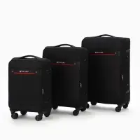 Чемодан на колёсах TEXTURA, кодовый замок, с увеличением, 42&times;26&times;68 см, 24", чёрный