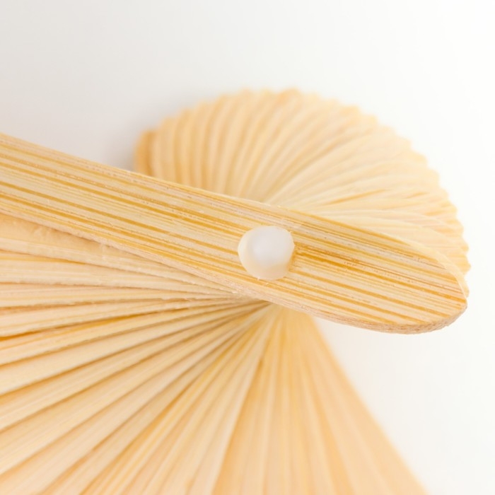 Веер бамбук, текстиль h=21 см  Веер бамбук, текстиль h=21 см "Моноцвет" в коробке, розовый