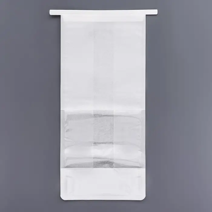 Пакет бумажный, с окном, прямоугольное дно, белый, 13×10×28 см Пакет бумажный, с окном, прямоугольное дно, белый, 13×10×28 см