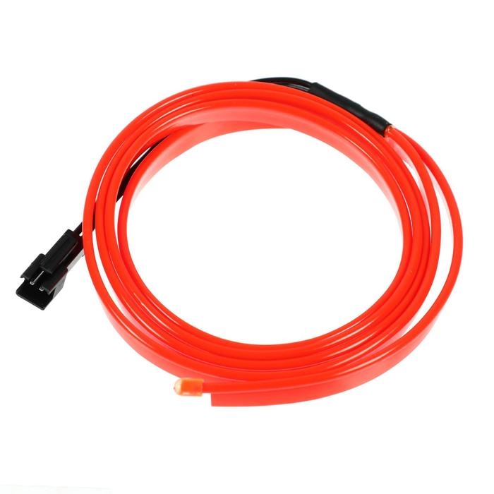 Неоновая нить для подсветки салона, красная, 1 м Неоновая нить для подсветки салона, красная, 1 м