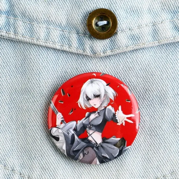 Значок металлический аниме , набор «Черно красный», d=38 мм, 4 шт. Значок металлический аниме , набор «Черно красный», d=38 мм, 4 шт.