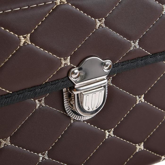 Органайзер кофр в багажник автомобиля HT-097, саквояж 48×32×30 см, коричневый, экокожа Органайзер кофр в багажник автомобиля HT-097, саквояж 48×32×30 см, коричневый, экокожа