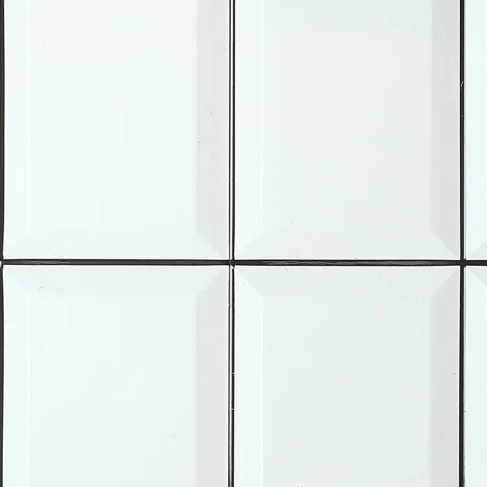 Стеновая панель ПВХ &laquo;Плитка&raquo;, 957&times;482 мм, цвет белый/чёрный шов