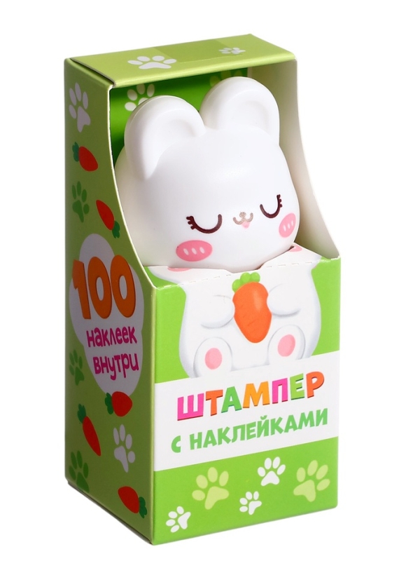 Штампер с наклейками, зайчик Штампер с наклейками, зайчик