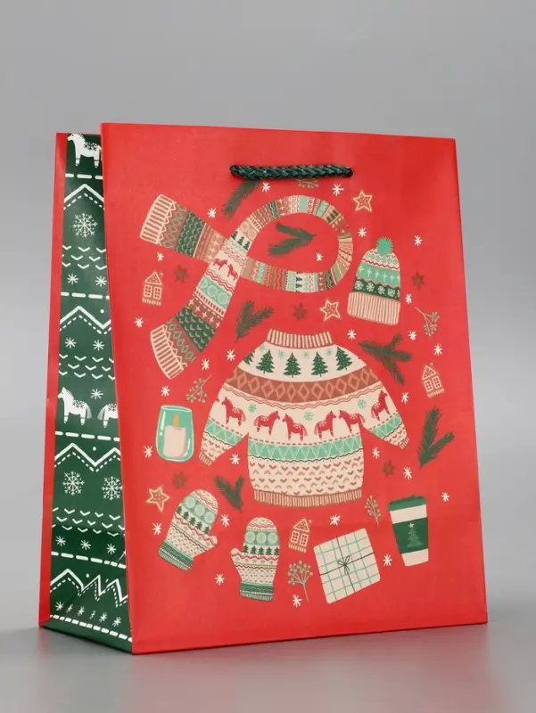 Пакет подарочный новогодний ламинированный, &laquo;Новый год&raquo;, 18&times;10&times;22.3 см