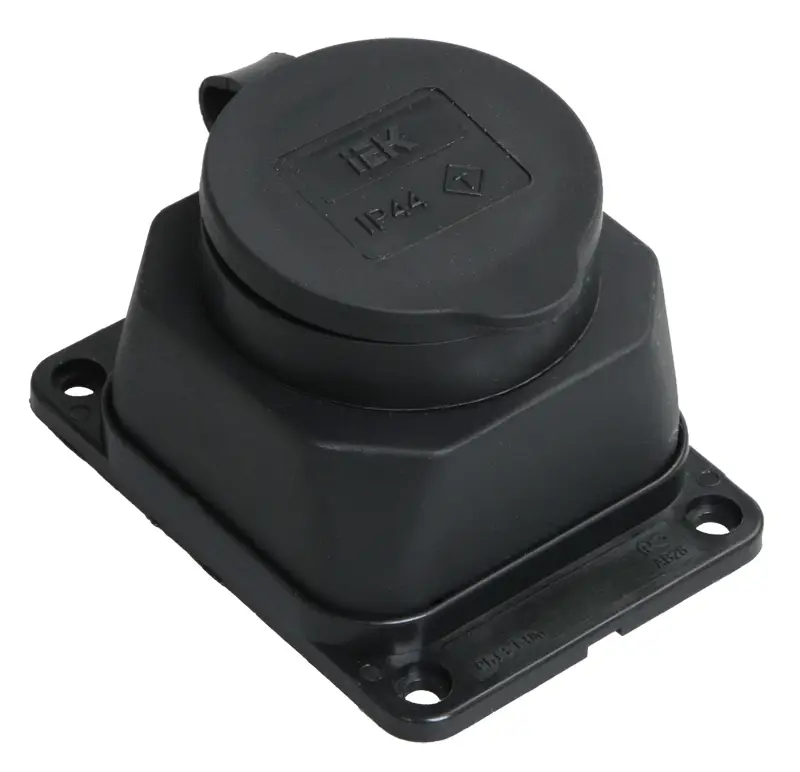Розетка кабельная наружной установки IP44 16A 2P+E каучук ОМЕГА
