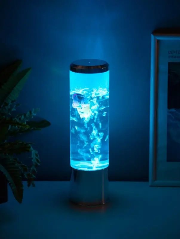 Светильник Светильник "Аквариум с рыбками" LED RGB 4,5Вт USB серебро 8,7х8,7х27 см