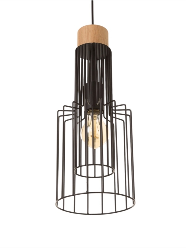 Светильник Светильник "Крит" 1х40Вт Е27 черный/коричневый 16х16х40,5(140)см