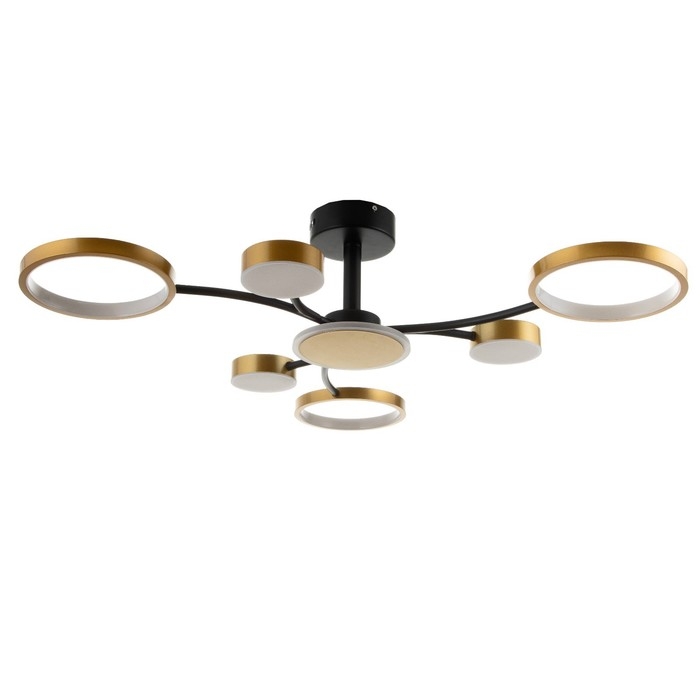 Люстра с ПДУ 2299/7GD LED 136Вт 3000-6000К золото 77х77х18 см BayerLux