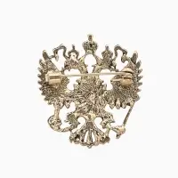 Брошь &laquo;Герб Российской Федерации&raquo;, красная в золоте