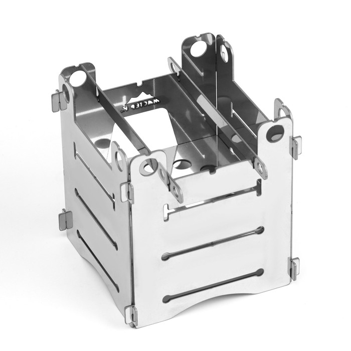 Печь-щепочница туристическая  Печь-щепочница туристическая "Мастер К." нержавеющая сталь, 9 х 9 х 10 см