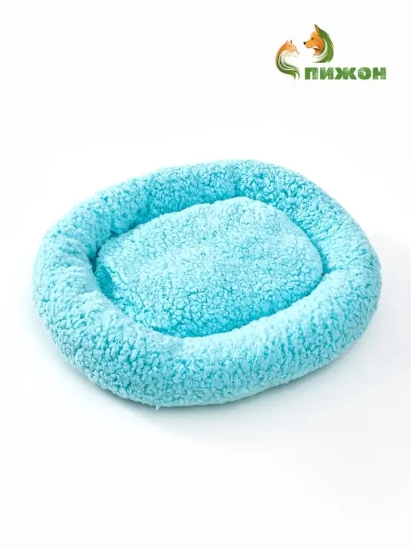 Лежанка для животных &laquo;Уют&raquo;, мягкий мех, 45&times;35&times;11 см, мятная