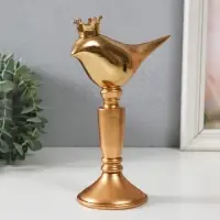 Фигура полистоун &laquo;Птица в короне&raquo;, золотая, 14.3&times;8&times;20 см