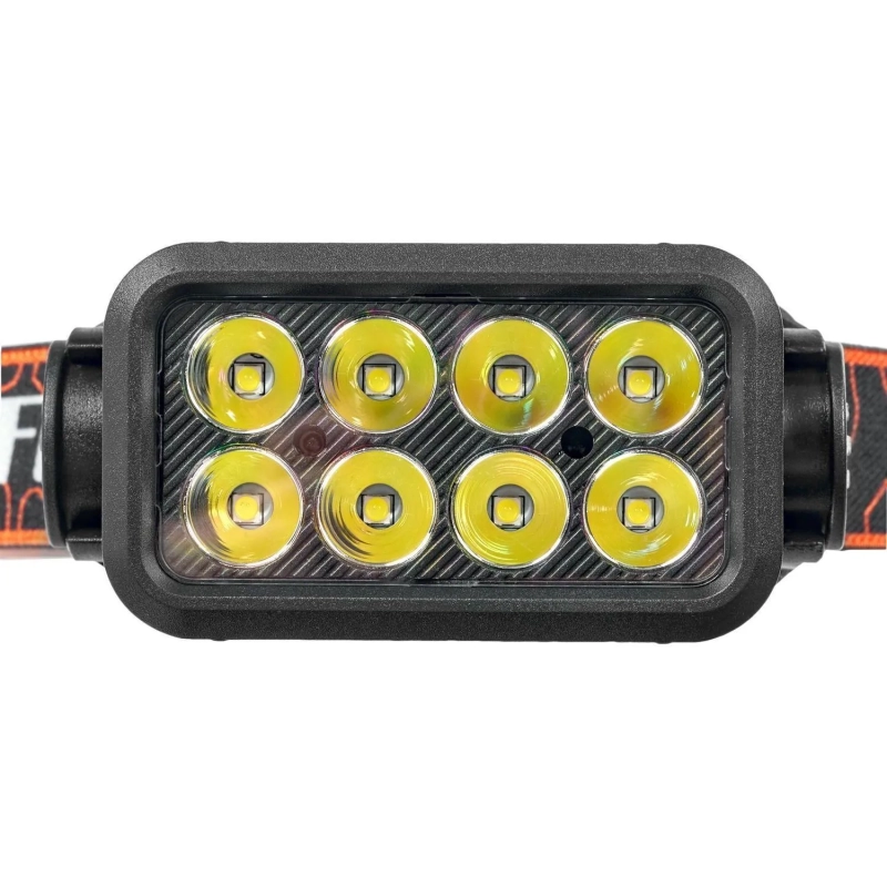 Фонарь налобный FOCUSray 1300 8 диодов,акку 18650 встр,1200мАН,3,7V  890118