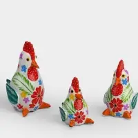 Сувенирный набор &laquo;Курочки&raquo;, 12 см, 10 см, 8 см, дерево