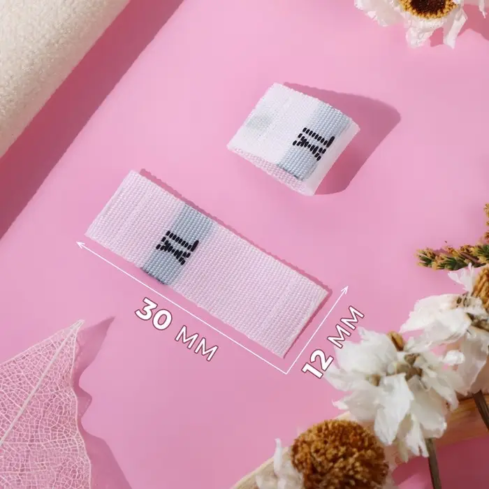 Размерники жаккардовые, XL, 12×30 мм, 100 шт., белые Размерники жаккардовые, XL, 12×30 мм, 100 шт., белые