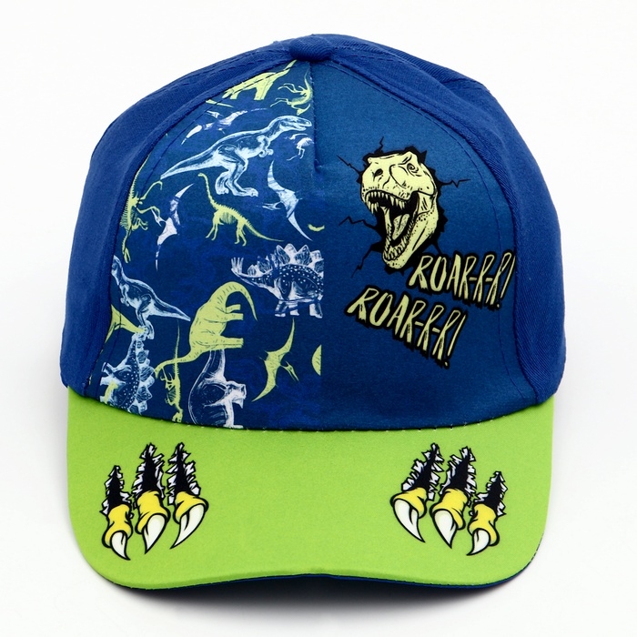 Кепка детская для мальчика RoaRR, цвет синий, р-р 54 Кепка детская для мальчика RoaRR, цвет синий, р-р 54