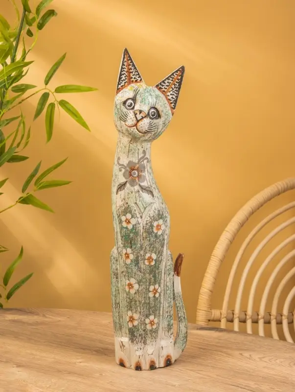 Сувенир &laquo;Кошка&raquo;, 60&times;14&times;6 см, дерево, МИКС