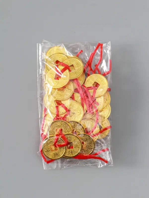 Подвеска 3 монеты денежные, d=2.5 см, под золото