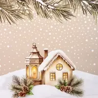 Пакет подарочный новогодний ламинированный, «Новогодний домик» , 33×10×42.5 см Пакет подарочный новогодний ламинированный, «Новогодний домик» , 33×10×42.5 см