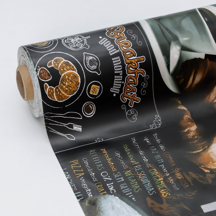 Клеёнка на стол Доляна «Я люблю кофе», на тканевой основе, рулон 20 метров, ширина 137 см, общая толщина 0,22 мм, цвет чёрный Клеёнка на стол Доляна «Я люблю кофе», на тканевой основе, рулон 20 метров, ширина 137 см, общая толщина 0,22 мм, цвет чёрный