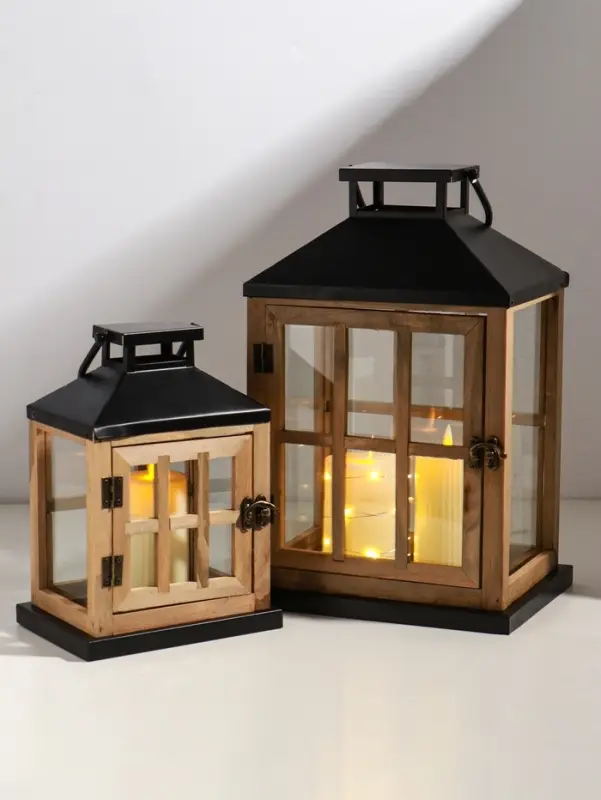 Подсвечник дерево "Французское окно" набор 2 шт свеча 9х12 14х19,5 см 13х17х24,5 18х24х36 см   10955