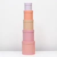 Набор круглых коробок 5 в 1 &laquo;Рассвет&raquo; 23&times;23&times;23 - 14&times;14&times;14 см