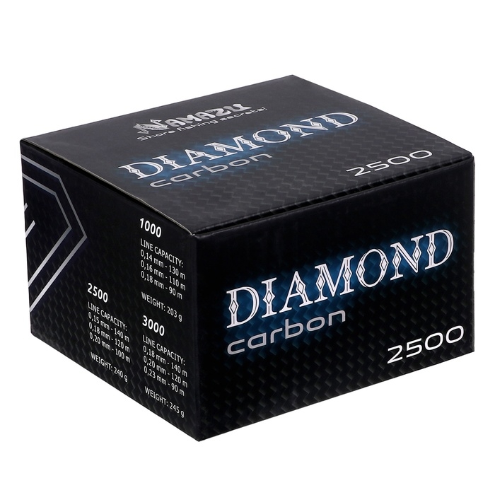 Катушка б/и Namazu Pro Diamond Carbon DC2500, 8+1 подшипник, 5.1:1, металлическая шпуля Катушка б/и Namazu Pro Diamond Carbon DC2500, 8+1 подшипник, 5.1:1, металлическая шпуля