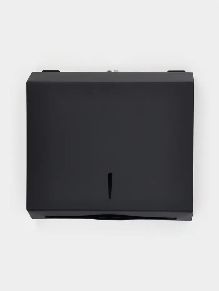 Диспенсер для бумажных полотенец в листах Stölz, 28.5×26.5×10 см, нержавеющая сталь, чёрный Диспенсер для бумажных полотенец в листах Stölz, 28.5×26.5×10 см, нержавеющая сталь, чёрный