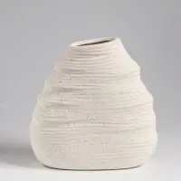 Ваза настольная керамика "Элладио" 18х17,5 см, белый