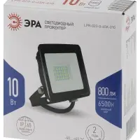 Прожектор светодиодный ДО-10 Вт 6500К 800 Лм IP65 черный 10w холодный 200-240В LPR-023-0-65K-010