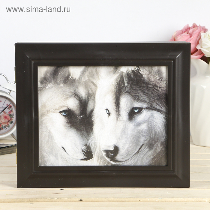 Ключница Ключница "Два волка" Венге 26,5х31,5х4,5 см