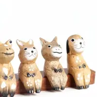 Фигура &laquo;Зверушки на скамейке&raquo;, 18&times;6&times;4.5 см, дерево, коричневый