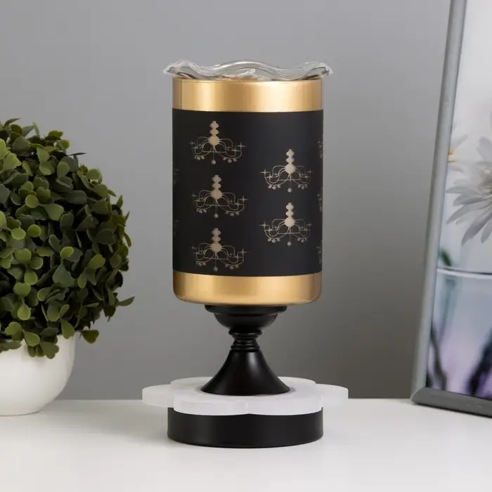 Аромалампа электрическая RISALUX &laquo;Фигура&raquo;, подсветка, RGB, E14, 40 Вт, RGB, чёрная, 10&times;10&times;24.5 см