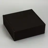 Коробка самосборная, чёрная, для подарков, хранения и отправки посылок, 23&times;23&times;8 см