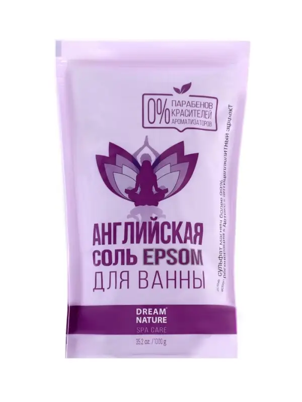 Соль для ванн английская DREAM NATURE SPA CARE, 1000 г