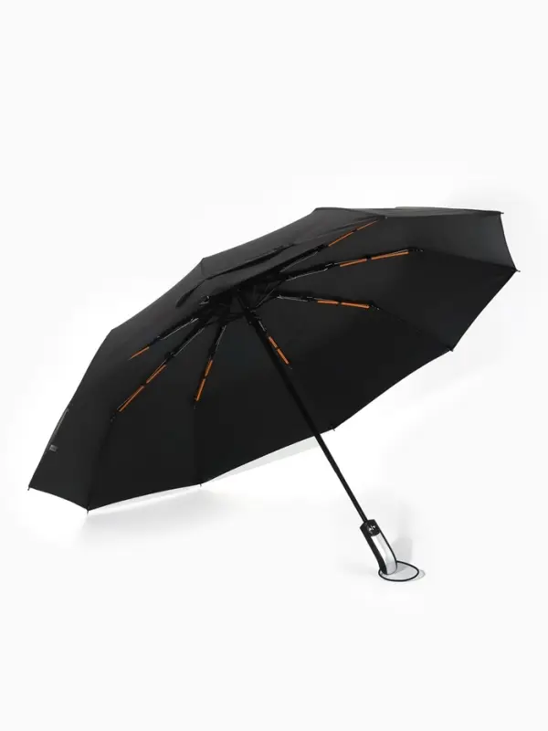 Зонт автоматический &laquo;Однотон&raquo;, 3 сложения, 10 спиц, R=50/57 см, d=100 см, чёрный