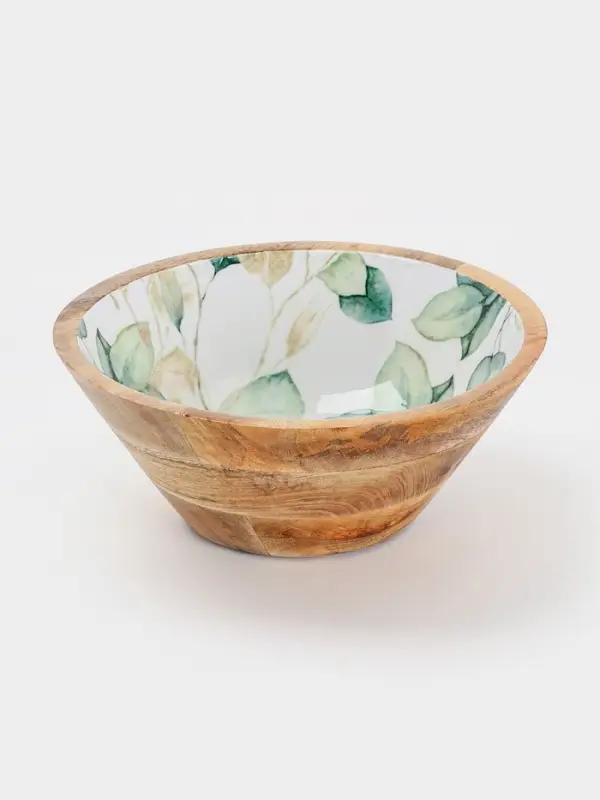 Салатник &laquo;Листья&raquo;, 25&times;25&times;10 см, дерево манго