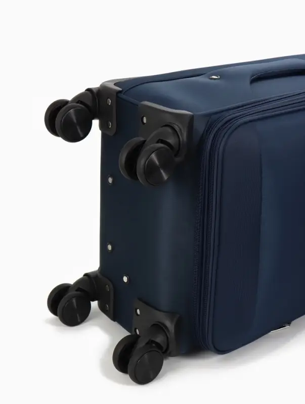 Чемодан на колёсах TEXTURA, с увеличением, кодовый замок, 36&times;25&times;58 см, 20", синий