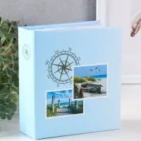 Фотоальбом 100 фото "Путешествия" 10X15см, бум.карм.с мемо, клеевой пер-т