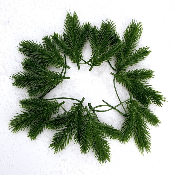 Декор «Веточка ели», набор 10 шт., размер 1 шт. — 13 × 9 × 3 см Декор «Веточка ели», набор 10 шт., размер 1 шт. — 13 × 9 × 3 см