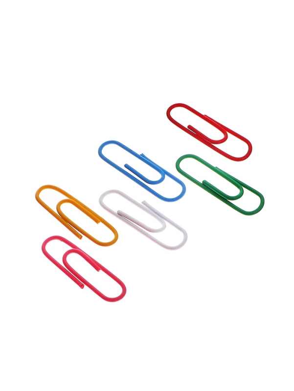 Скрепки 28мм цветные в пластиковой тубе 300 штук Скрепки 28мм цветные в пластиковой тубе 300 штук