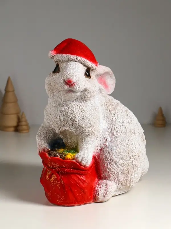 Копилка Копилка "Зайчик с мешком" с глиттером, 28 см,