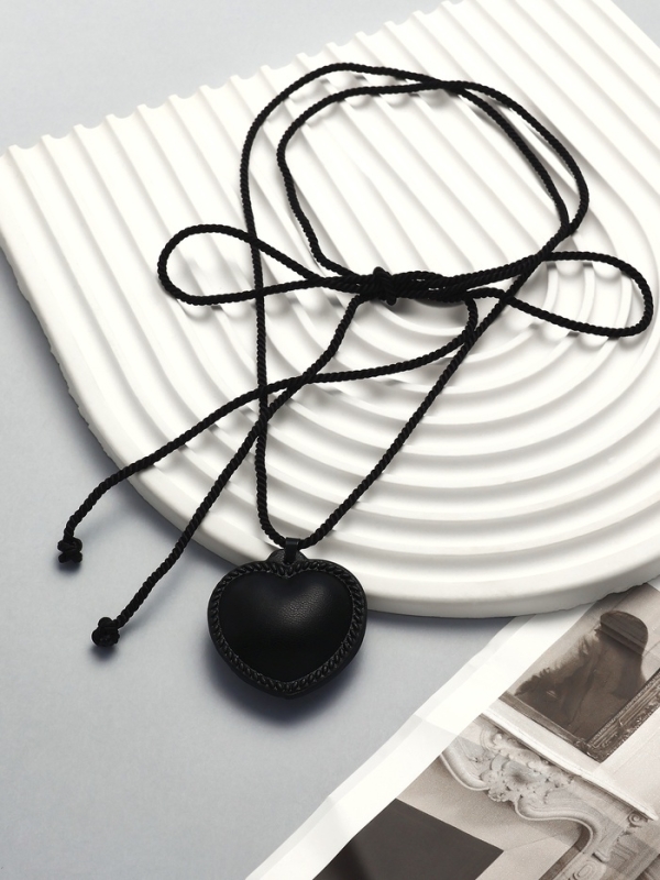 Портупея с кулоном «Сердечко» кожа, трансформер, чёрная, 150 см Портупея с кулоном «Сердечко» кожа, трансформер, чёрная, 150 см